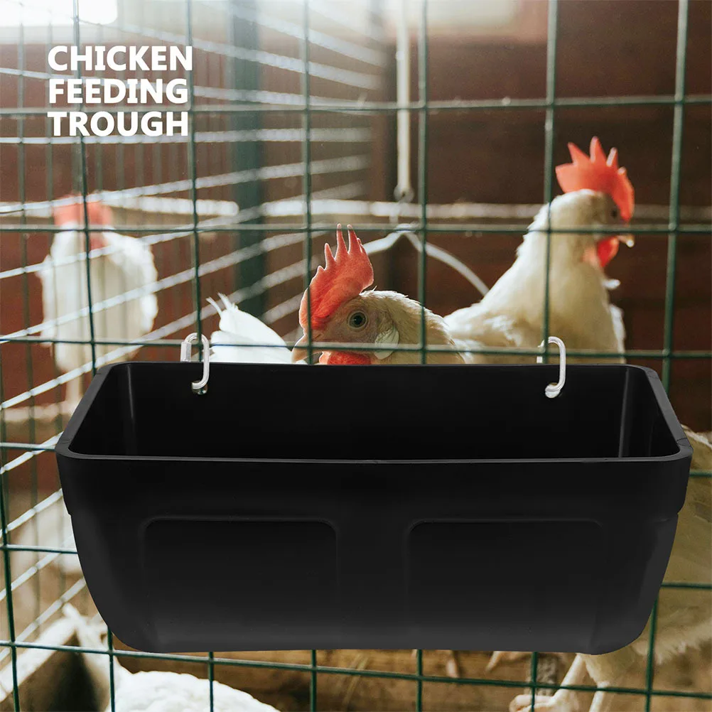 

1Set Automatic Chicken Feeder Practical Durable PP Plastic Long Feeding Trough Poultry Feeding Container Water Trough