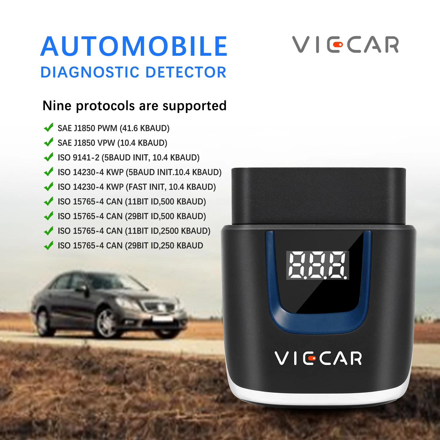 Viecar VP001 VP003 ELM 327 V2.2 PIC18F25K80 For Android/IOS OBD Type-C ELM327 Bluetooth 4.0 USB Scanner Car Diagnostic Auto Tool