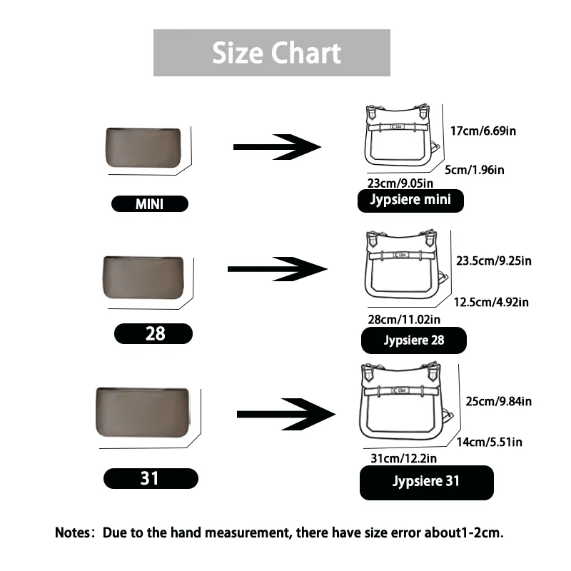 Suitable For H Jypsiere Mini 28 31 Bag Nylon Liner Bag For Cosmetic Travel Storage Bag Shape Retention Bag Organizer Insert