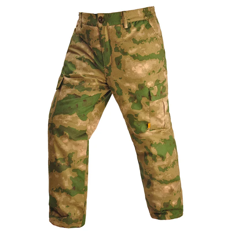 Mens Camouflage Fleece Thermal Ski Pants for Winter High Quality -20°C Waterproof Heat Reflective Outdoor Workout Cargo Trousers
