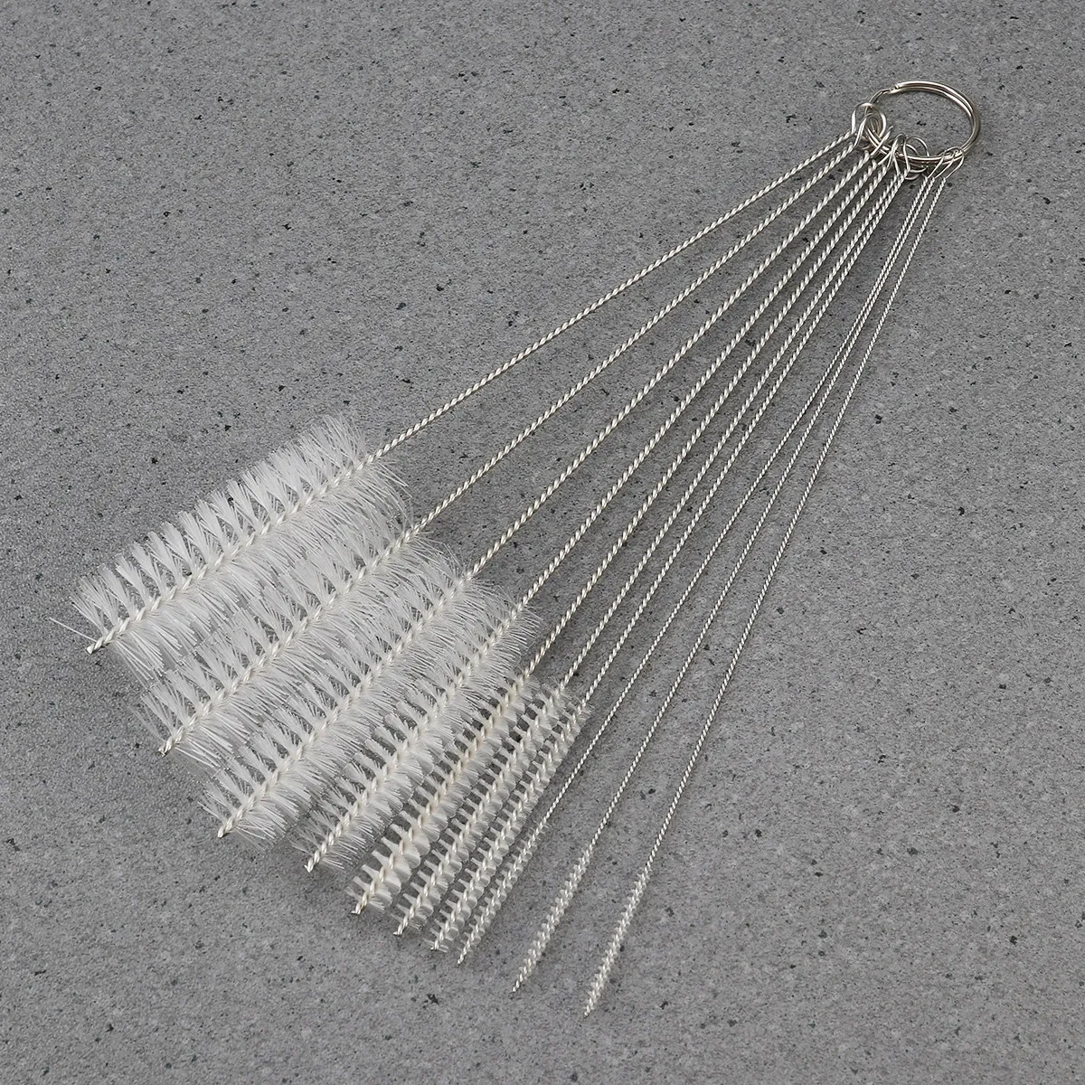 10Pcs Nylon Tube Cleaning Brush Set 20Cm Flexible Rod 10 Diameter Sizes 2Mm 3Mm 4Mm 5Mm 6Mm 8Mm 12Mm 16Mm 20Mm 24Mm for Straws