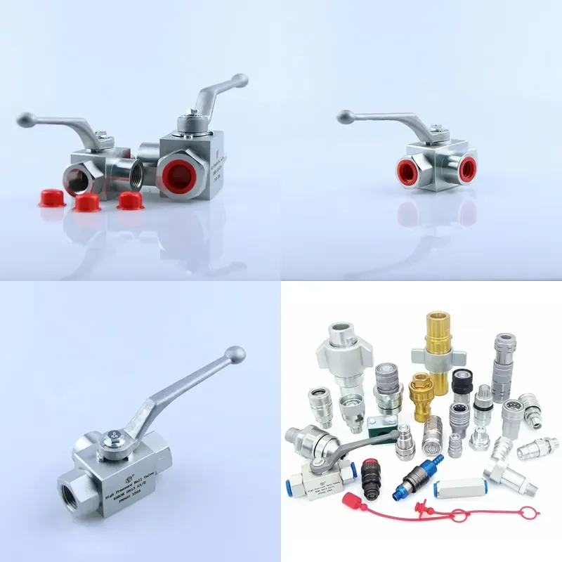 for KHB3K 3-Way Hydraulic Ball Valve High Pressure Control Valve for Hydraulic Systems Industrial Fluid Power Applications