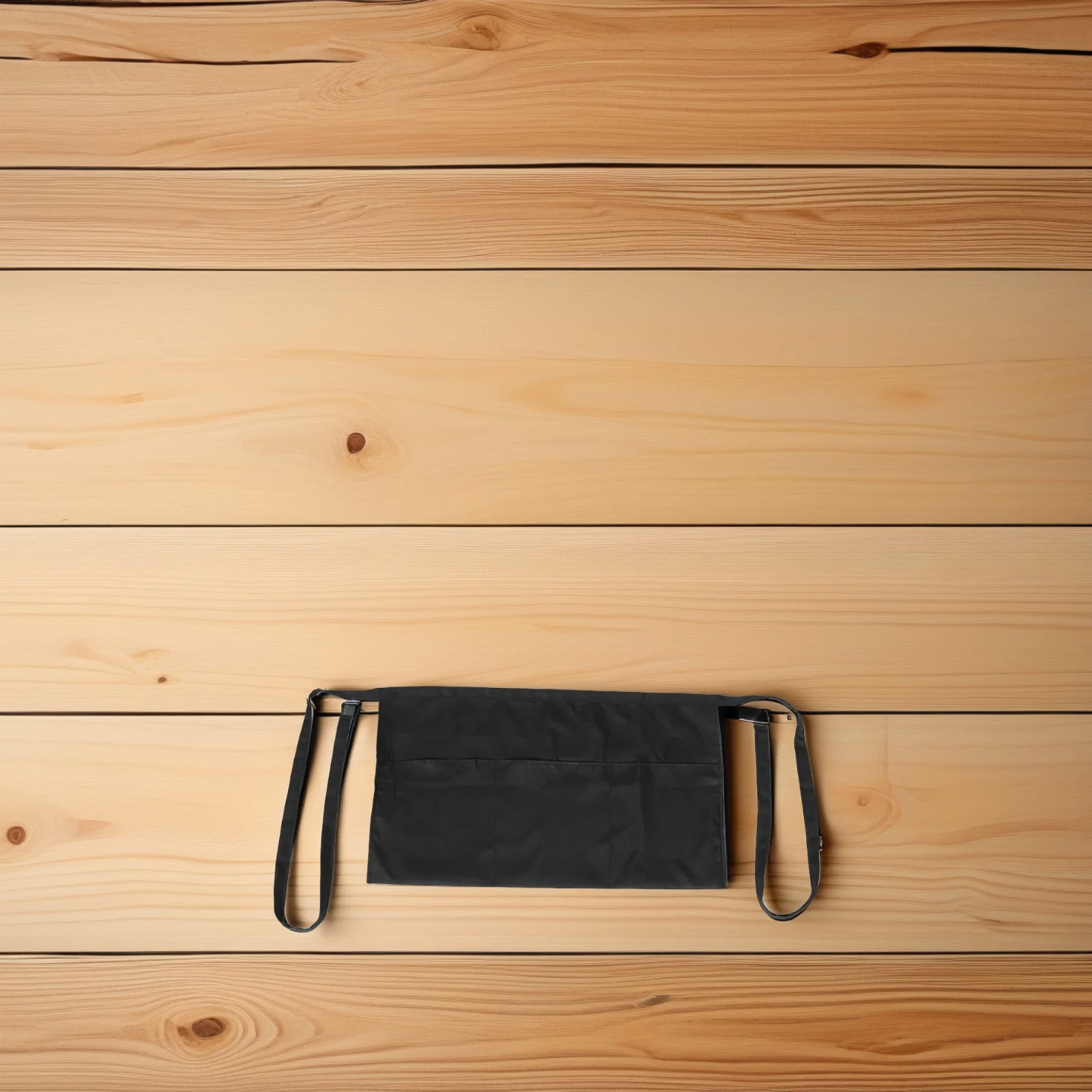 

Black Waist Apron Half Apron with 3 Pockets Midlength Design for Server Waitress Waiter Work Use Mandil