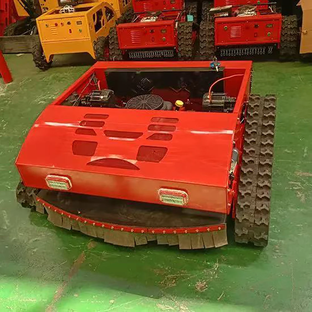 Benzin-Rasenmäher, 800/1000 mm, Grasschneidroboter, Benzinmäher mit Fernbedienung für Rasen, Wasteland