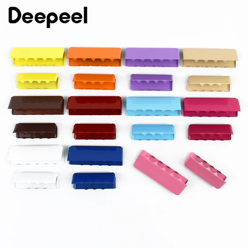 

50/100Pcs Deepeel 25/32mm Metal End Clips Buckle Webbing Zipper Closure Tail Clip Clasp Bag Strap Lock Buckles Accessories