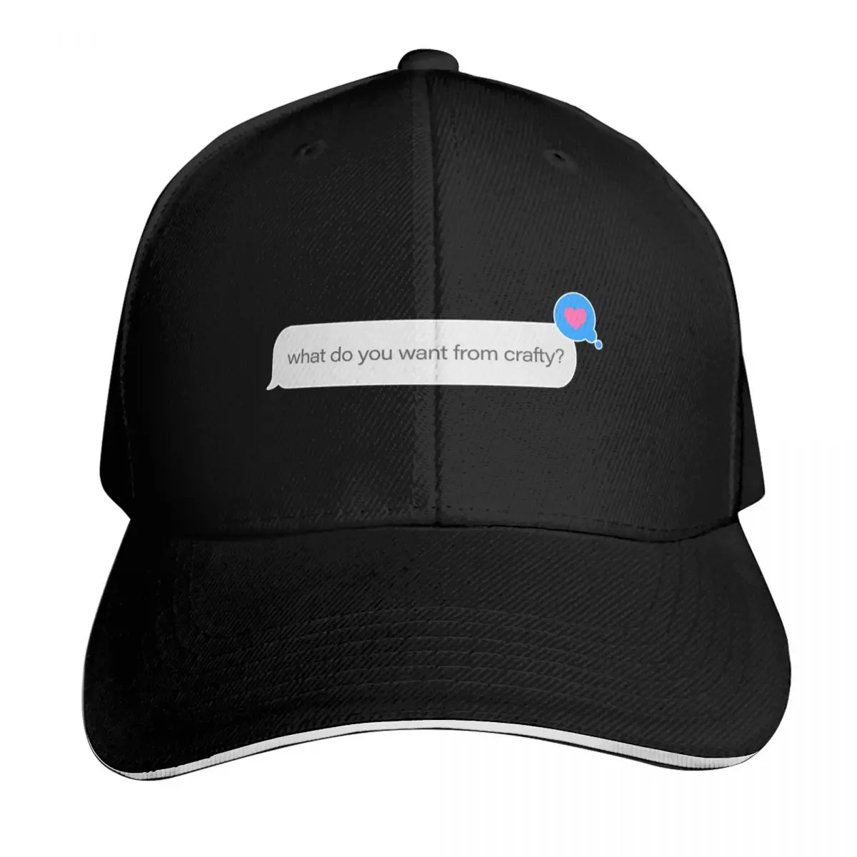 Crafty Run Text Message Baseball Cap Vintage Retro Embroidered Lightweight Packable Gift for Him Her