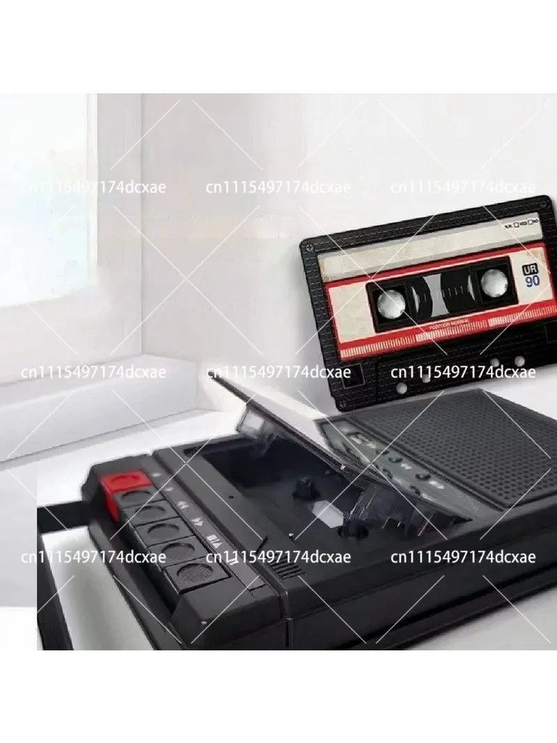Retro Portable Cassette Tape Player Recorder, Nostalgic Walkie-Talkie Style, Record and Playback All-In-One
