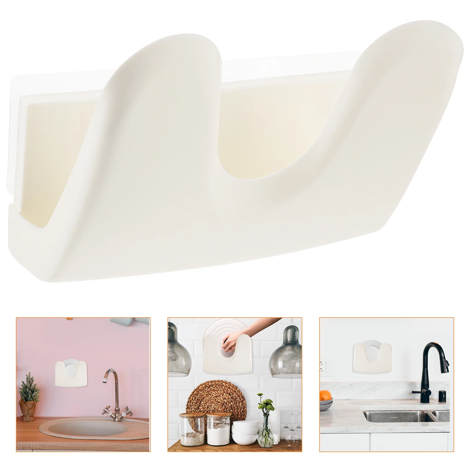 

Pot Lid Holder Pp Cutting Board Stand Kitchen Storage Rack Seamless Sticker Lightweight Stick-On Shelf For Pots