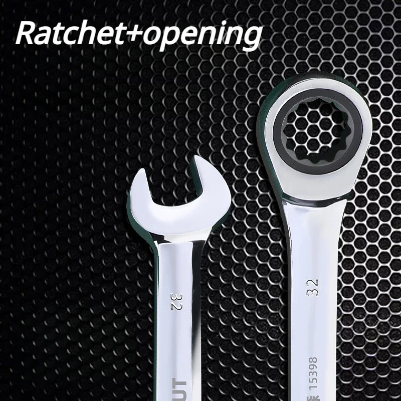 Key Ratchet Wrench Set 72 Tooth Gear Ring Torque Socket Wrench Set Metric Combination Ratchet Spanners Set Car Repair Tools