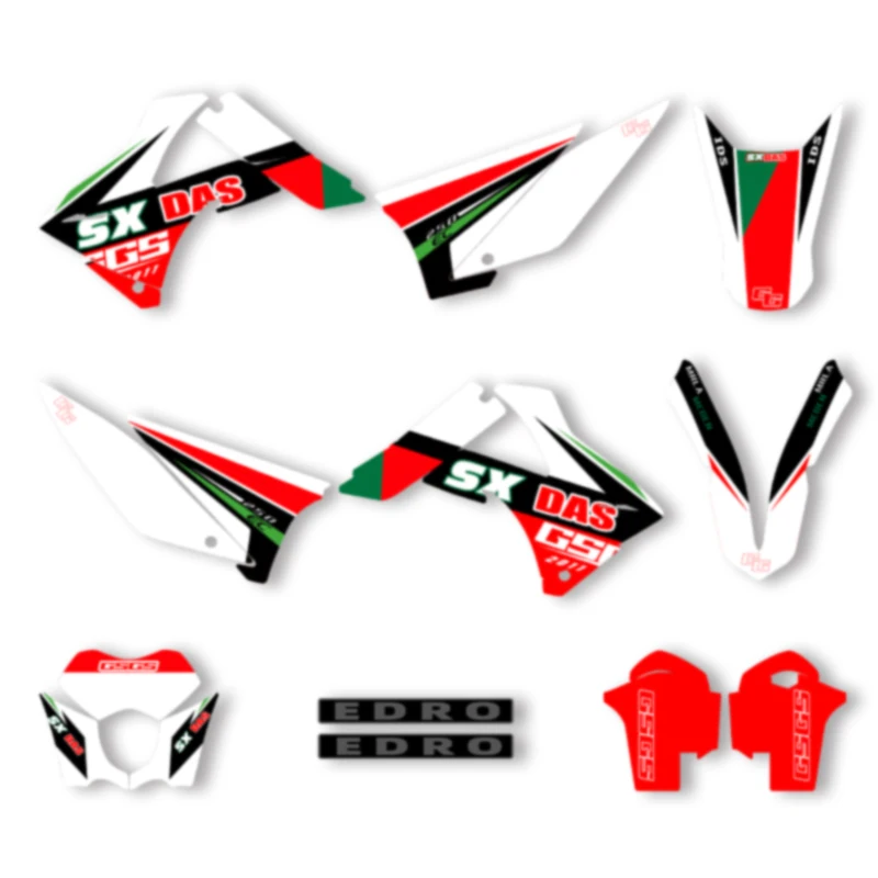 

DSMTECH Team Graphics Backgrounds Decals For 3M Stickers Kit For GASGAS 2010 2011 EC MC 200 250 300 350 001