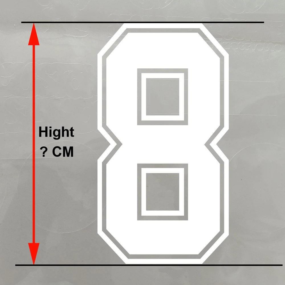 White Black Men Kids Number Iron on Patches Letter DIY Basketball Football Jersey Number Boys Gilrs Clothes Hot Transfer Sticker