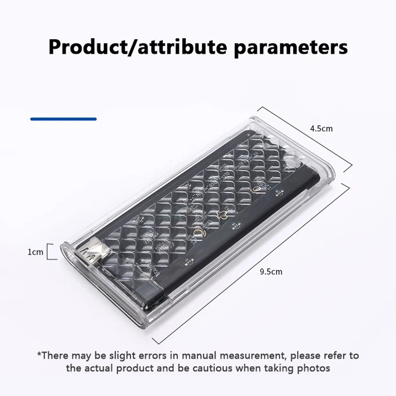 RGB 라이트 모바일 하드 드라이브 인클로저 무료 설치 NGFF/NVMe 솔리드 스테이트 드라이브 모바일 스토리지 박스용 M.2 투명 케이스