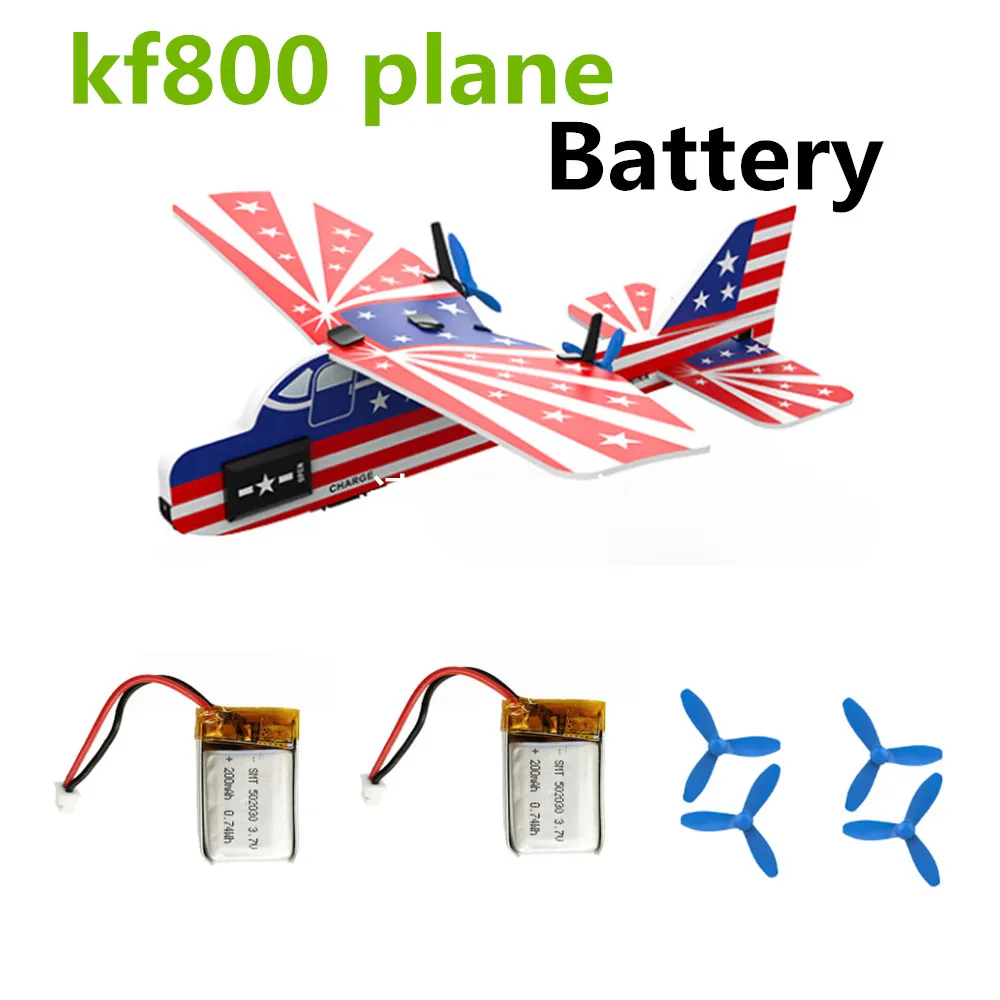 

kf800 plane Accessories Battery 3.7v 200mAh / Propeller Maple Leaf For kf800 Drone Spare Parts