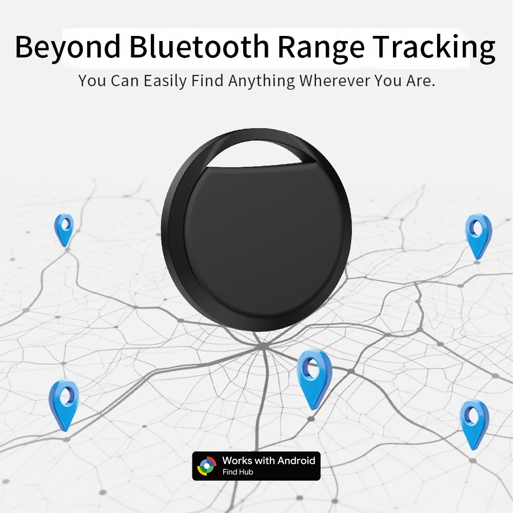 Long-Distance Tracker Positioning Far Away Finder for Android Google's Find Hub Voice Keys Bag Smart Tag for Pixel Motorola GMS
