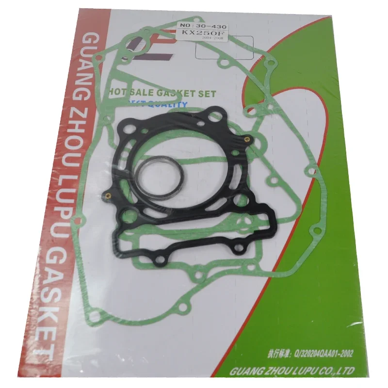 Motorcycle Engine Cylinder Crankcase Clutch Cover Gasket Set For Kawasaki KX250F 2004-2008