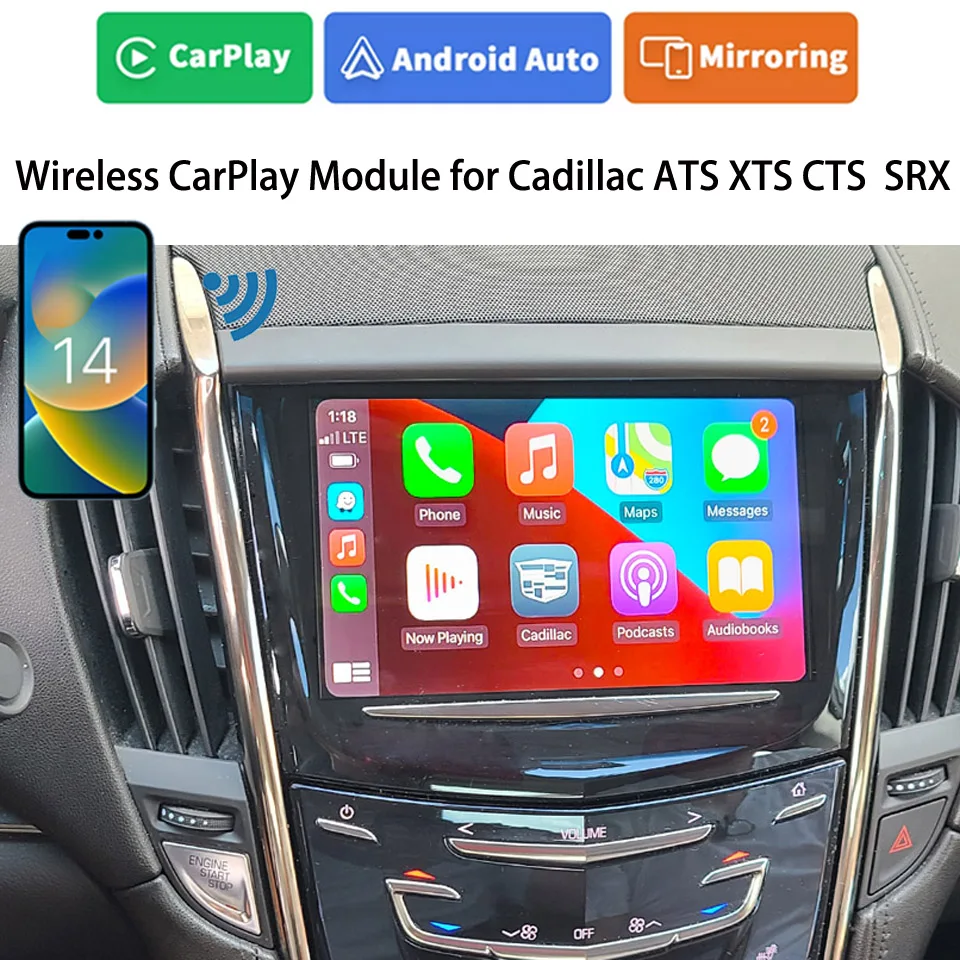 Item Included All Cords Apple CarPlay Interface For Cadillac SRX XTS ATS 2013 Compatible 360 Birdeye Camera System