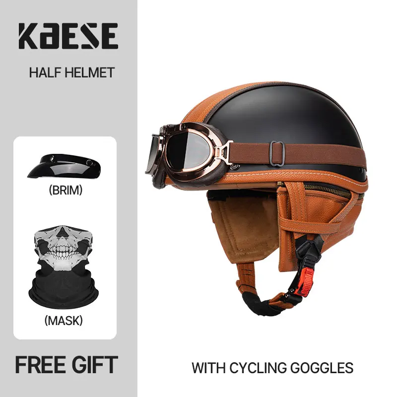 

Wholesale Price Retro Style Unisex Men Women Vintage Half Face Helmet Cheap Helmets for Men Motorcycle Accesorios Para Moto