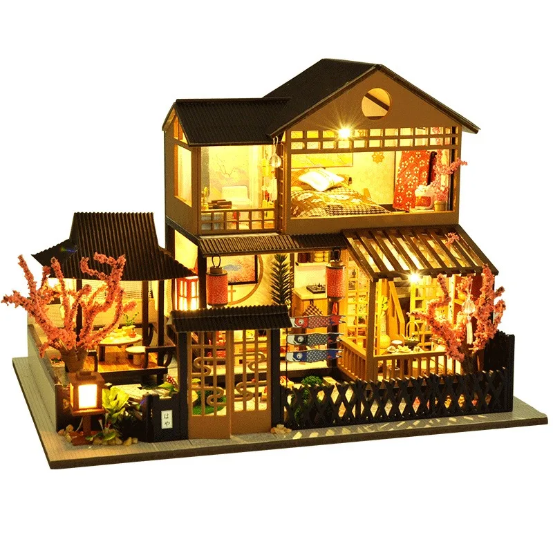 

Cabin TB23 Sakura Tingju Antique House Model Toys Puzzle Creative Birthday Valentine's Day Gift
