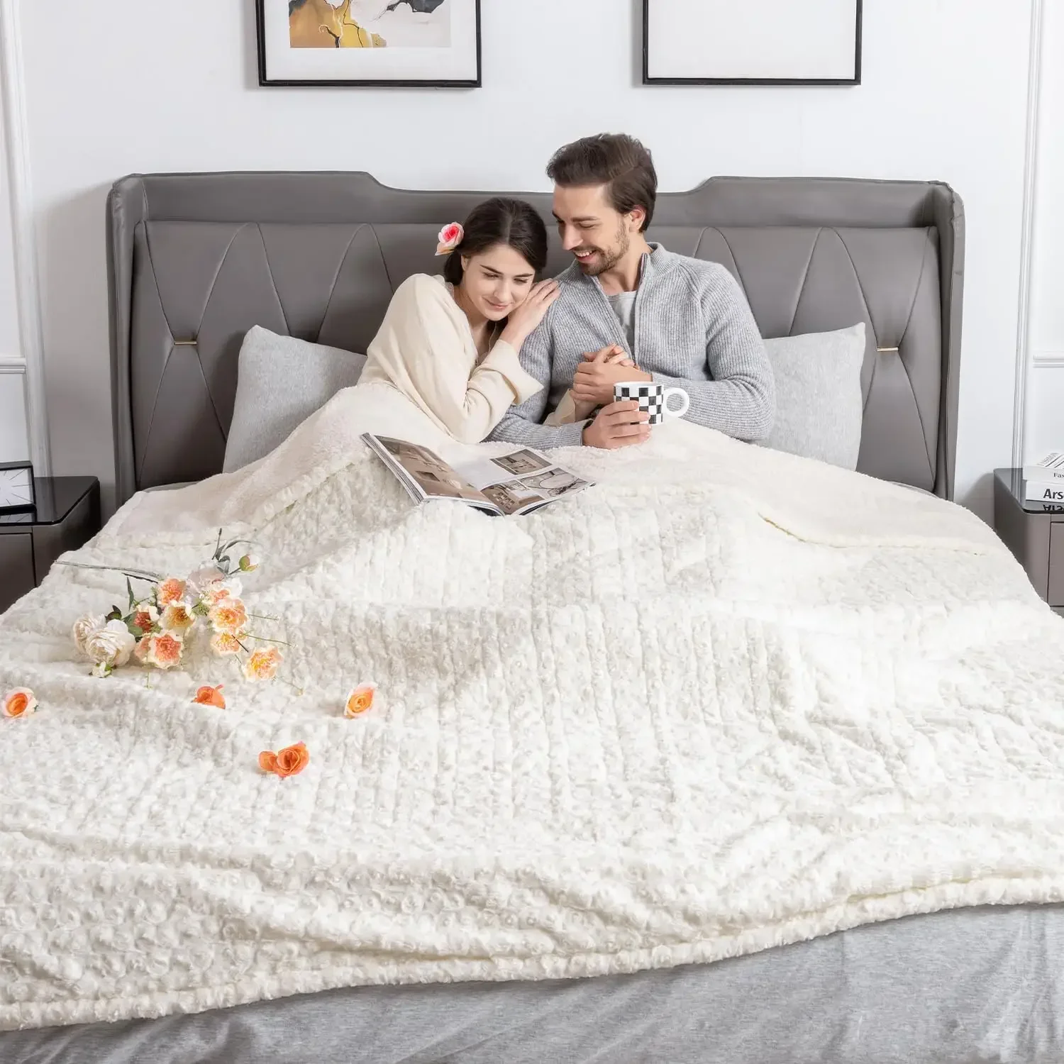 

Электрическое одеяло с подогревом King Size 100" x 90", с двойным управлением, таймером на 0,5-12 часов и 10 уровнями нагрева, сертифицировано ETL.