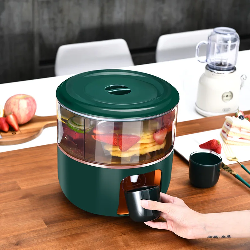 Juice bucket 360 degree rotation household with faucet refrigerator cold kettle new DIY summer cold drink refrigerated chilled