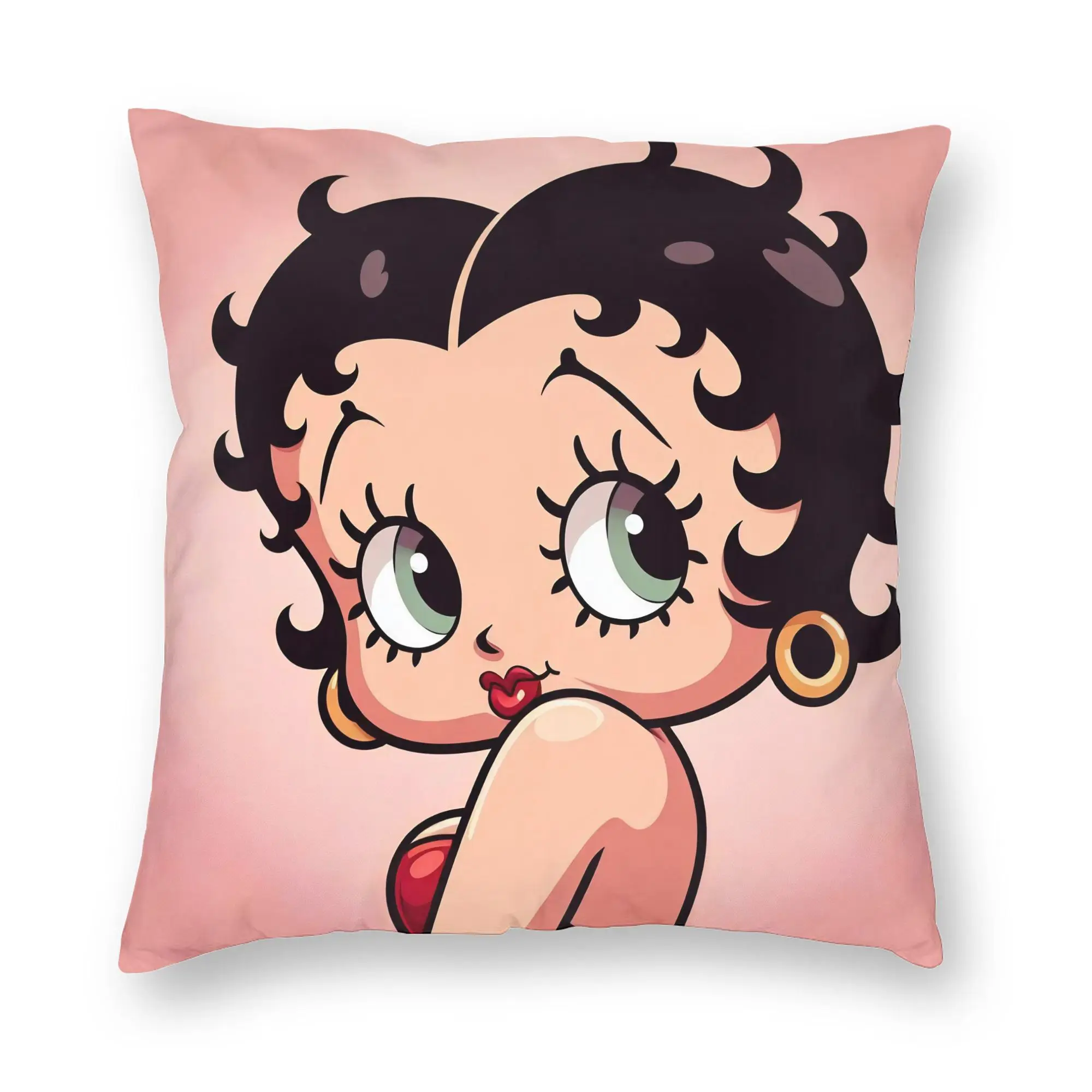 Anime B-Betty BoopS Pillowcase Printed Polyester Cushion Cover Decorative Cartoon Throw Pillow Case Cover Chair Zippered 40X40cm