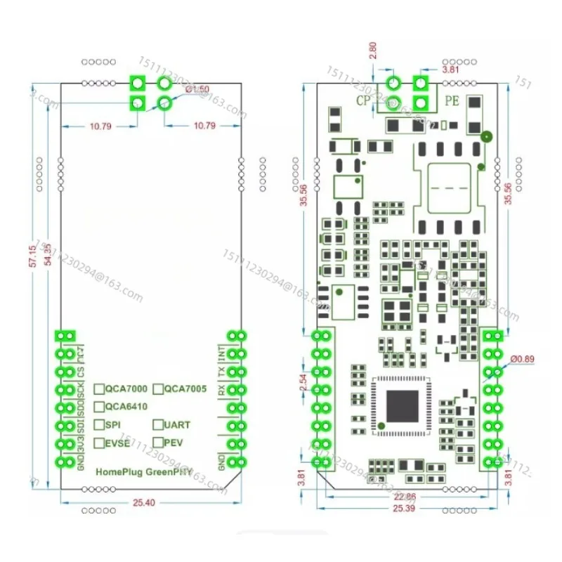 

QCA7000/7005 Широкополосный модуль ПЛК несущей линии электропередачи ISO15118