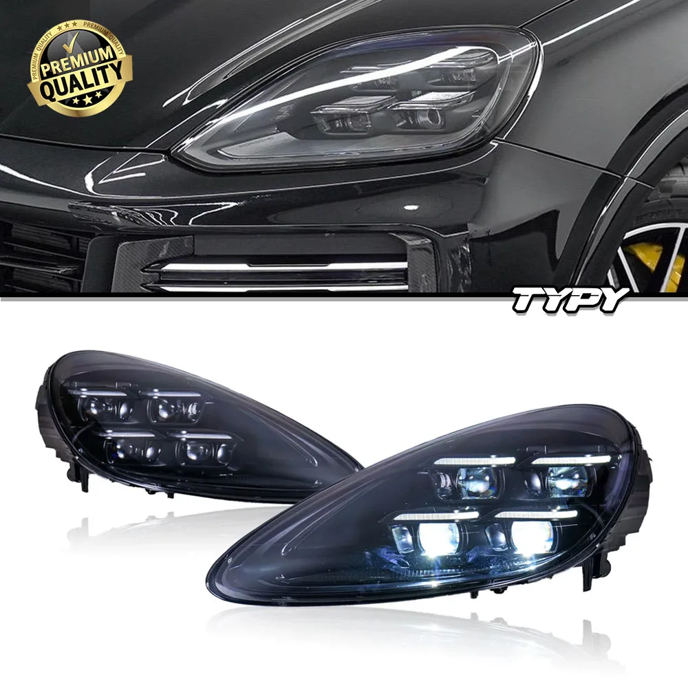 

Модель автомобиля TYPY для Porsche Cayenne, светодиодная фара, линза проектора 2011-2018, передняя матрица DRL, светодиодная фара, автомобильные аксессуары