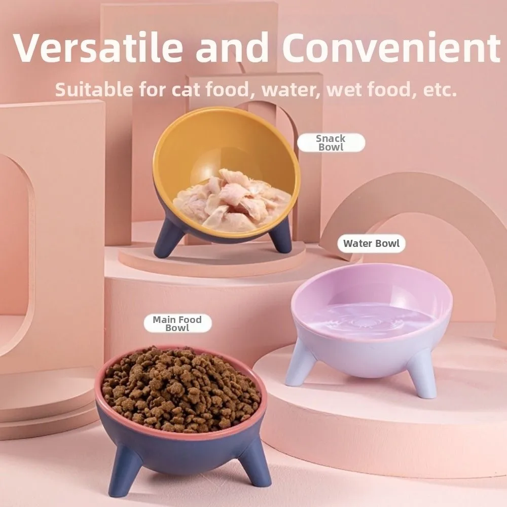 

Anti Slip Pet High Footed Bowl Anti Vomiting 15° Inclination Elevated Pet Feeder Bowl Protect Cervical Vertebra Wide Mouth