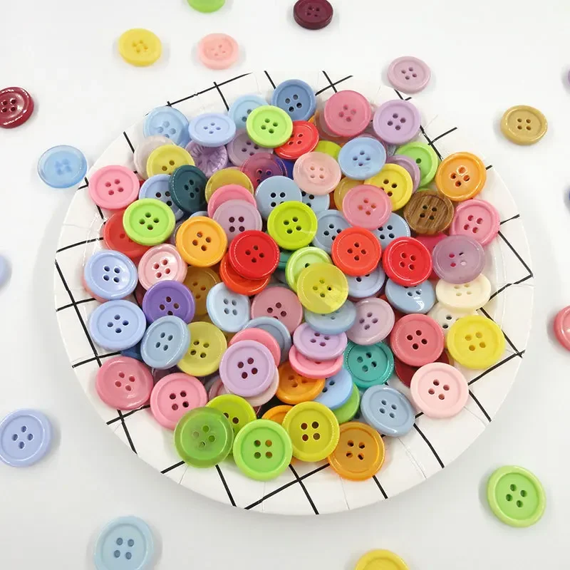 أزرار ملونة جديدة مصنوعة يدويًا يمكنك صنعها بنفسك أزرار ملونة واسعة الحواف رقيقة الحواف أزرار خبز أزرار ألوان الطالب #3