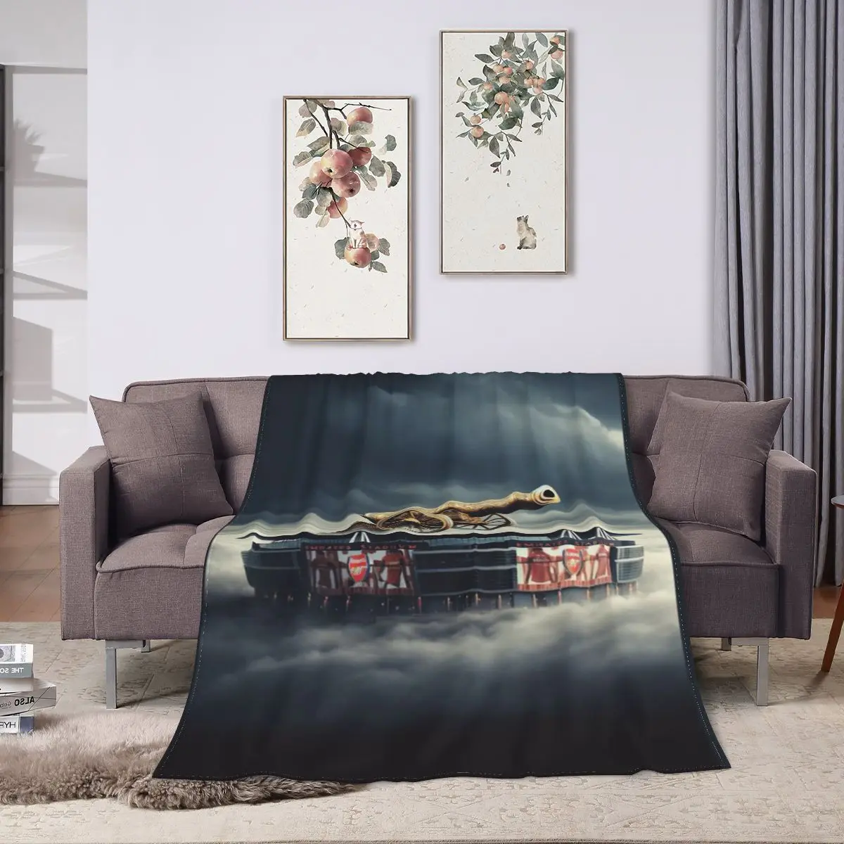 Cannon Above The Clouds Arsenal S Emblematic Vigi An Ultra-Soft Micro Fleece Blanket