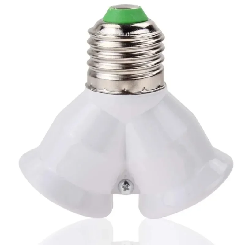 Screw E27 LED Base Light Lamp Bulb Socket E27 To 2-E27 Splitter Adapter Lamp Holder E27 Socket Bulb Holder