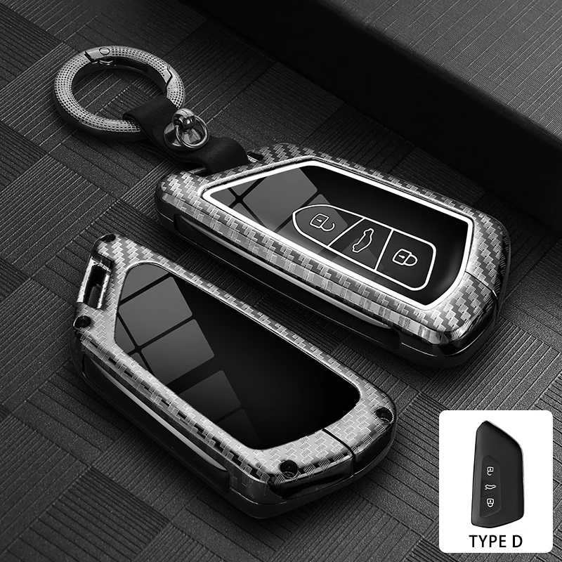 Zinklegierung Autoschlüsselhülle für VW Volkswagen Golf 8 2020 Skoda Octavia A8 MK8 2022 2021 SEAT 2023 Leon MK4 Zubehör 24 – Detail 5