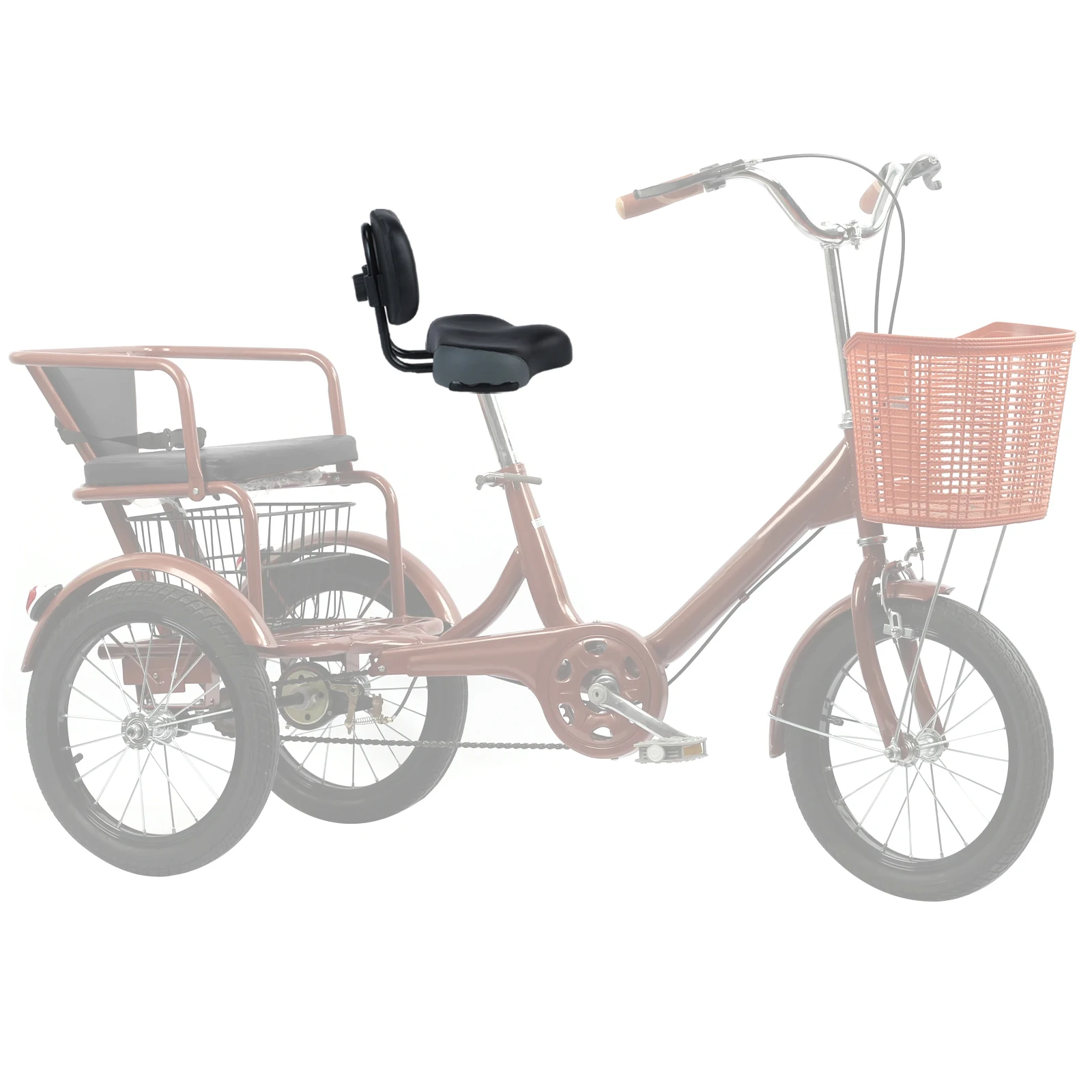 4.13*29.21 سنتيمتر/ 9.5*11.5in مسند الظهر السرج الدراجات دراجة ثلاثية العجلات مقعد سرج مع مسند الظهر الأسود للدراجات والدراجات ثلاثية العجلات