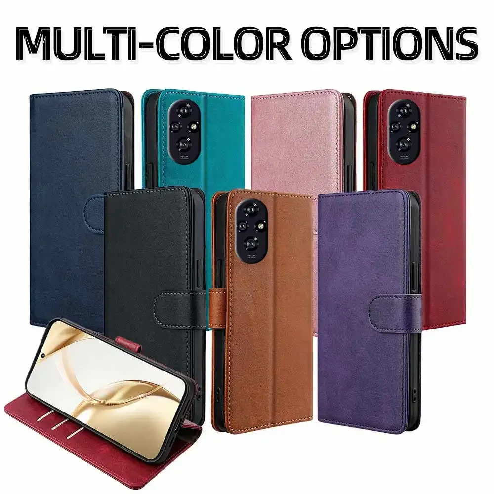 For Honor 200 5G Flip PU Leather Wallet Case RFID Blocking Multi-Card Holder Phone Cover for Honor 200 Lite 5G Phone Bag Funda