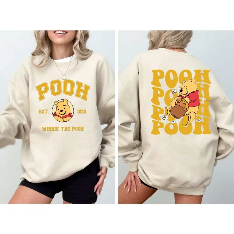 سويت شيرت Winnie The Pooh Est 1926، رحلة ديزني لاند، سويت شيرت ويني ذا بوه، سويت شيرت ويني ذا بوه مطابقة عائلية من ديزني