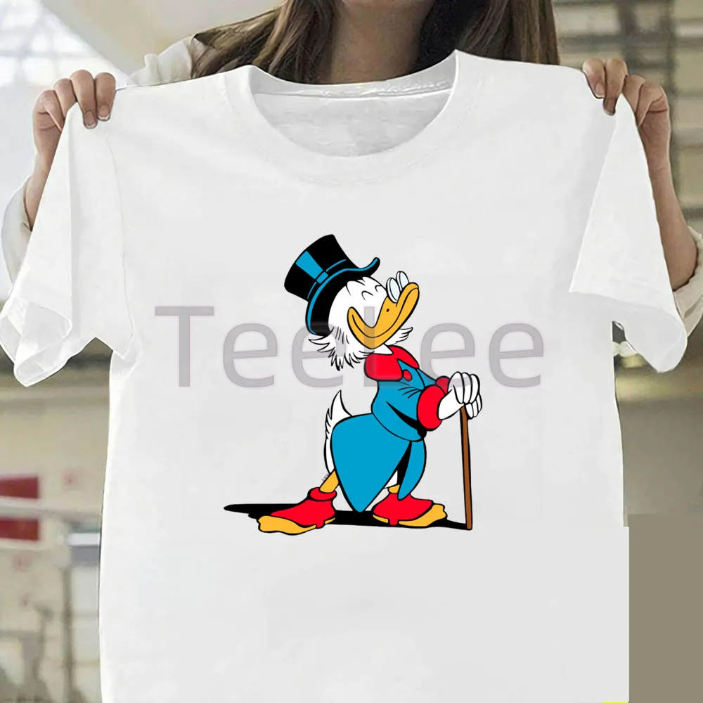 Engraçado scrooge mcduck mulher tshirts gráfico dos desenhos animados ducktales t-shirts casual streetwear t camisa vintage roupas femininas