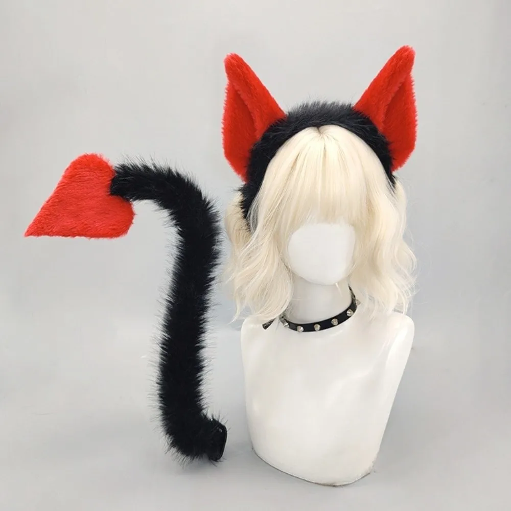 Creative Bentable Halloween Costume Cosplay Props Furry DIY Cat Ears with Belt 3D Devil's Sweetheart Tail All Saints' Day