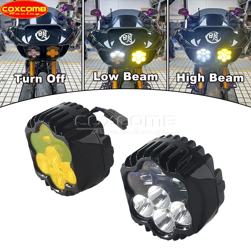 For Harley Touring Road Glide Limited FLTRK CVO FLTRKSE FLTRX Front Lighting Bracket Motorcycle Spotlight LED Headlight 2015-25