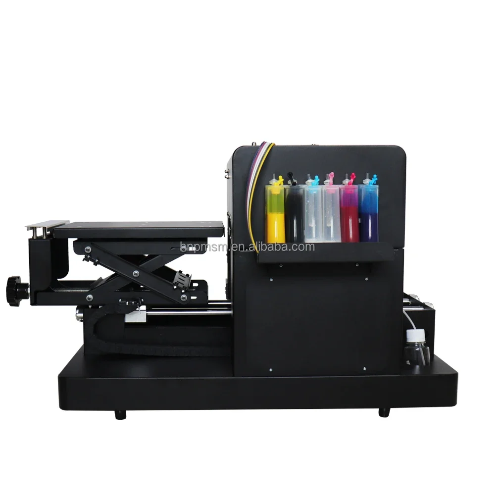 High Quality A4 Size Dgt Flatbed Printer Machine Widely-Used Inkjet Flatbed Printer Wholesale Black T Shirt Digital Printer