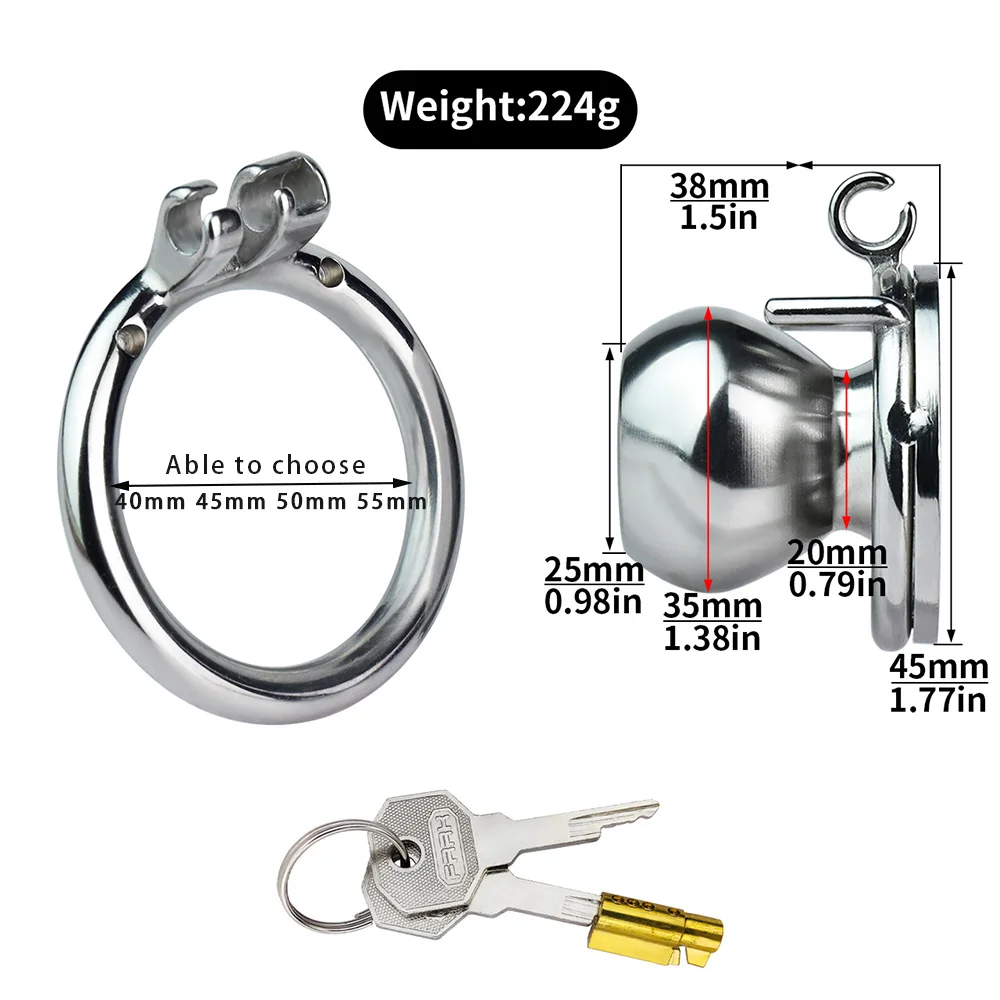 LEZEE Metal Negative Male Chastity Cage Device With PU Strapon Belt Urethral Plug Penis Ring Adult Product BDSM Sex Toys For Men