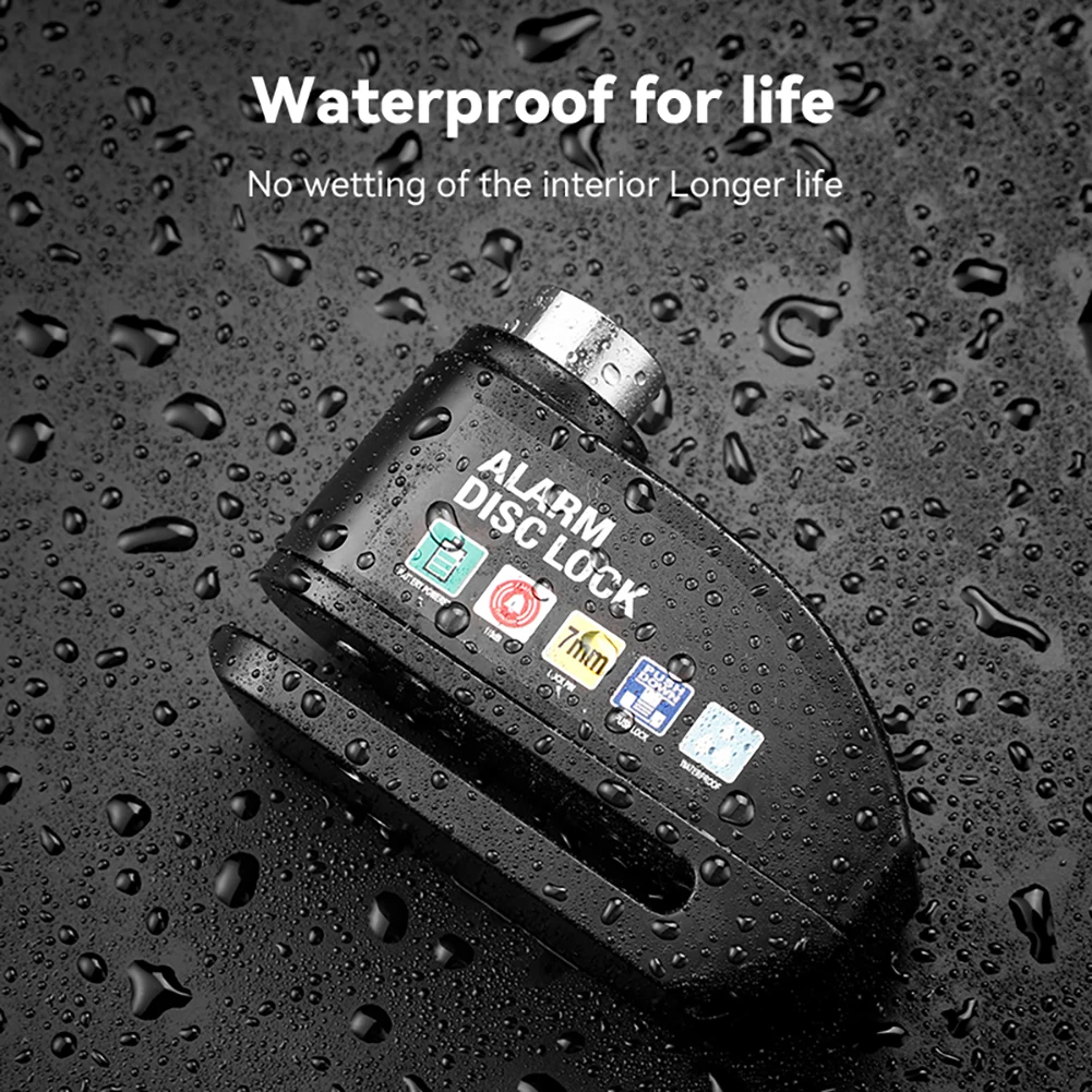 

Wheel Disc Brake Alarm Lock Security Alarm Protection Bicycle Locks Anti-theft Reminder Loud Warning for E-Bike Bicycle Scooter