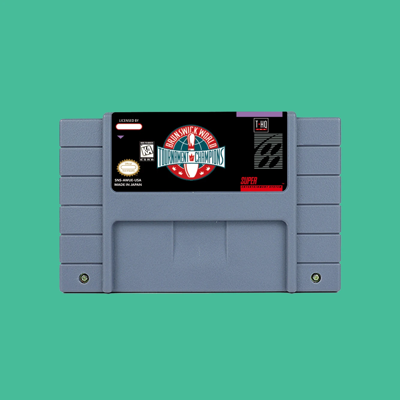 Action Game for Brunswick World Tournament of Champions  - USA or EUR version Cartridge available for SNES  Game Consoles