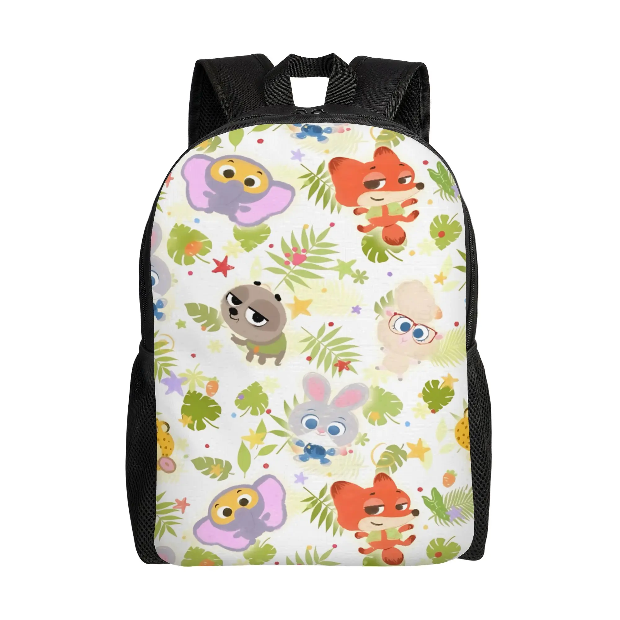 

1PC back to school Backpack Disney Zootopia 2 Daypack Cartoon Judy And Nick Pattern Versatile Camping Retro Washable Rucksack