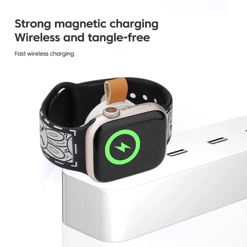 Mini Portable Magnetic Wireless Charger For Apple Watch 8 7 6 5 4 SE 3 USB C Charging For iWatch 44mm/40mm Type-C Watch Chargers