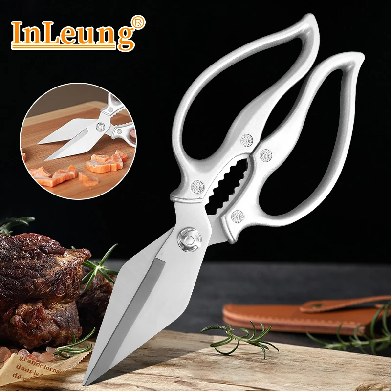 Multi Function Kitchen Scissors Stainless Steel Cooking Accessories Food Scissor For Chicken Vegetables Barbecue Meat Fish
