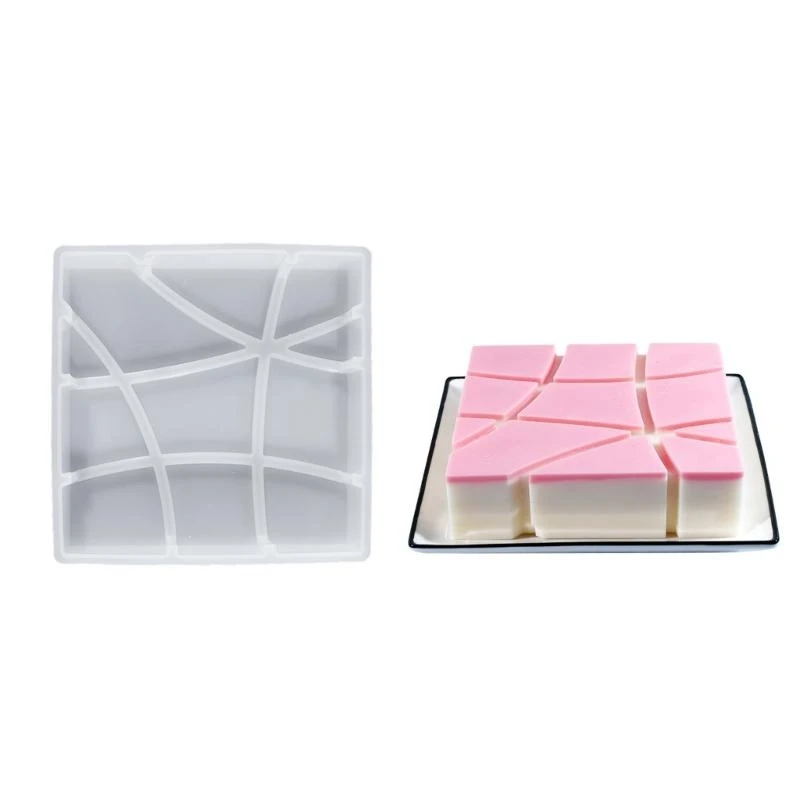 

C1FC Silicone Cake Mould Square Bevel Cut Mold for Chocolates Mousses Pastry Dessert Home Baking Enthusiasts Tool