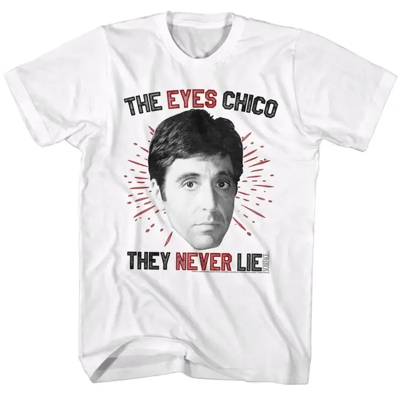 Scarface Movie The Eyes Chico They Never Lie Men's T Shirt Cuban Drug Cartel