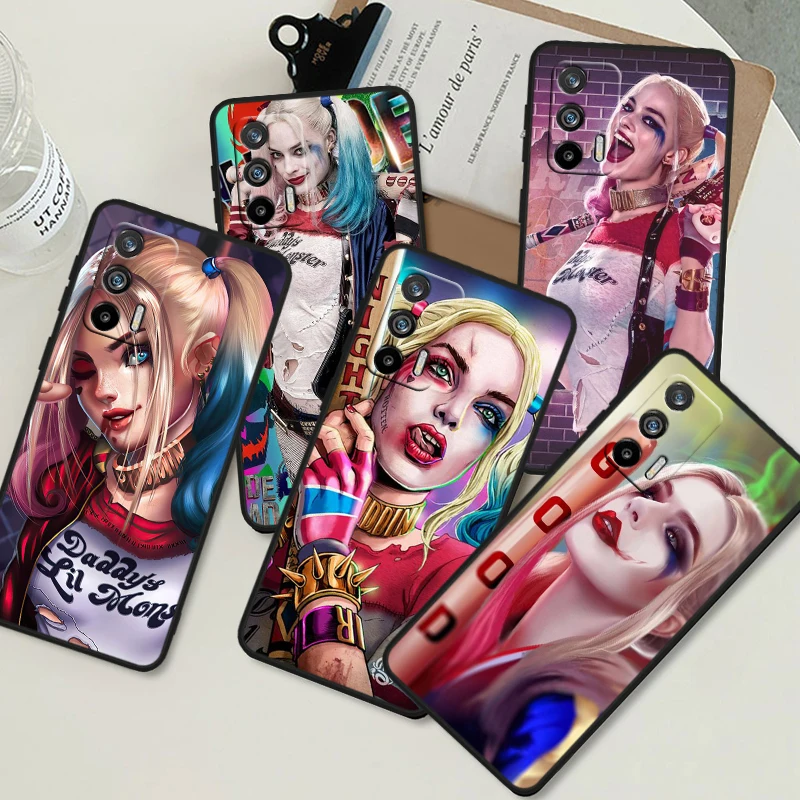 Harley Quinn Cute For OPPO Realme GT Neo 10 9i 8i 7i 6s 5 Narzo 50i 50A 240W Pro Plus Black Soft Phone Case