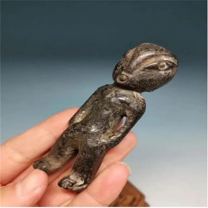 

Old Ferruginous meteorite Carved HongShan Culture Ancient alien Statue