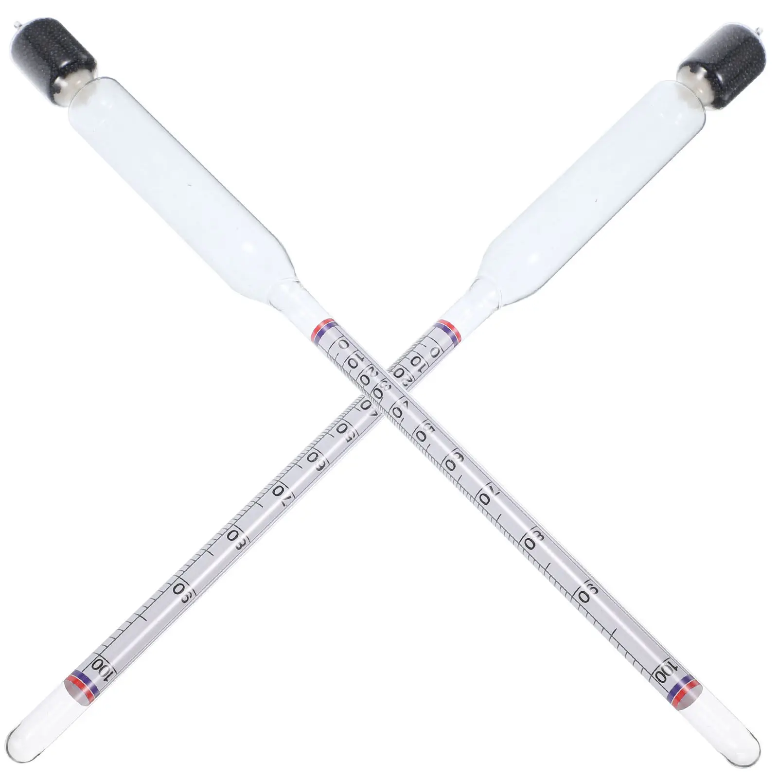 2Pcs Glass Wine Meter For Home Wine Making Spirit Maker Alcohol Hydrometer Liquor Spirits Accurate Content Tester